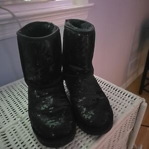 Ugg Australia black Sequin Boots size 8